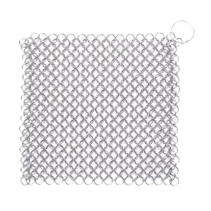 Stainless Steel Cast Iron Skillet Cleaner Chainmail Scrubber-6inch