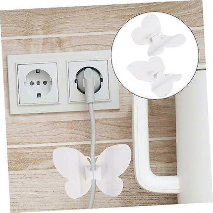 4pcs USB Cable Winder Clips Desk Cord Organizer Butterfly Wire Holder for Appliance