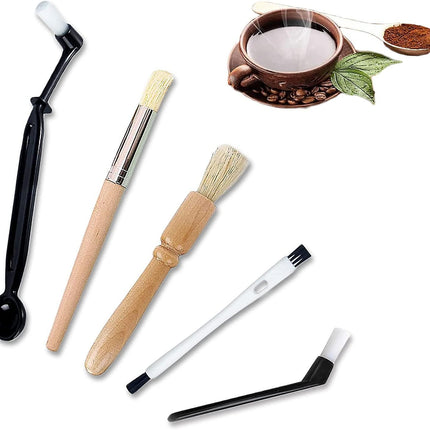 5pcs Coffee Grinder Cleaning Brushes - For Grinders, Espresso Machines & Tools