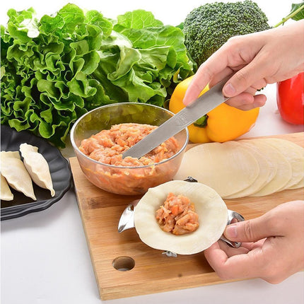3Pcs Stainless Steel Dumpling Maker Slicer Stuffing Spoon Dough Presser Mould-L