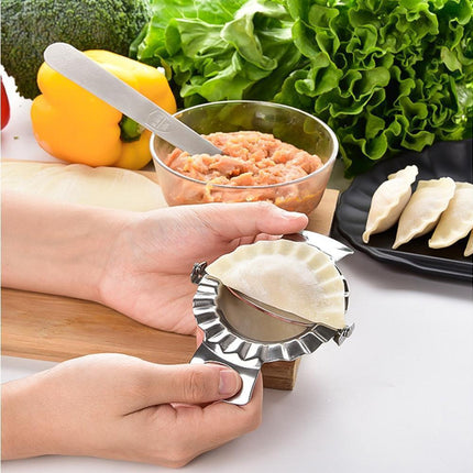 3Pcs Stainless Steel Dumpling Maker Slicer Stuffing Spoon Dough Presser Mould-L