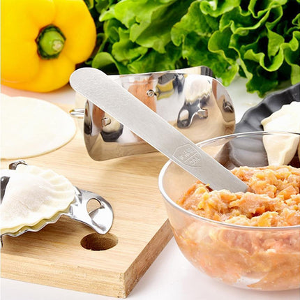 3Pcs Stainless Steel Dumpling Maker Slicer Stuffing Spoon Dough Presser Mould-L