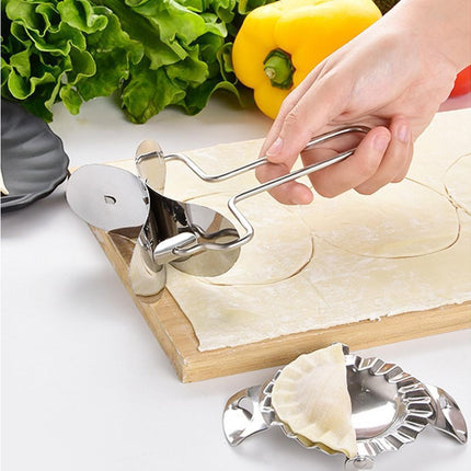 3Pcs Stainless Steel Dumpling Maker Slicer Stuffing Spoon Dough Presser Mould-L