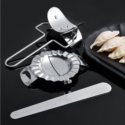 3Pcs Stainless Steel Dumpling Maker Slicer Stuffing Spoon Dough Presser Mould-L