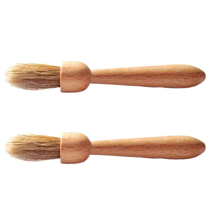 Coffee Grinder Brush Bamboo Handle Cleaning Brush Tool for Coffee Maker