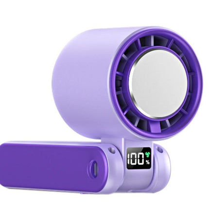 Handheld Portable Fan with Ice Cooler 100-Speed Rechargeable Handheld Fan - Purple