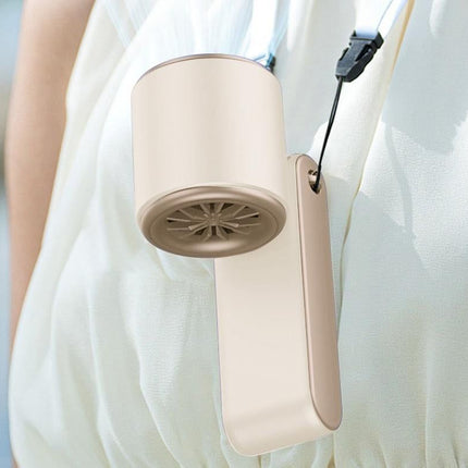 Handheld Portable Fan with Ice Cooler 100-Speed Rechargeable Handheld Fan - Beige