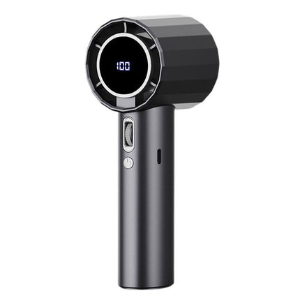 Portable Handheld Turbo Fan Windy Speed Adjustable Mini Personal Battery Operated Fan -Grey