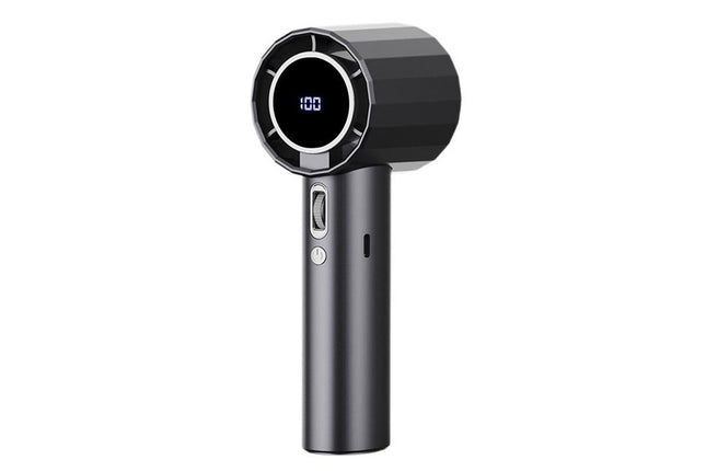 Portable Handheld Turbo Fan Windy Speed Adjustable Mini Personal Battery Operated Fan -Grey