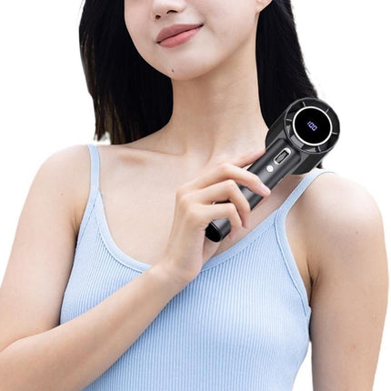 Portable Handheld Turbo Fan Windy Speed Adjustable Mini Personal Battery Operated Fan -Grey