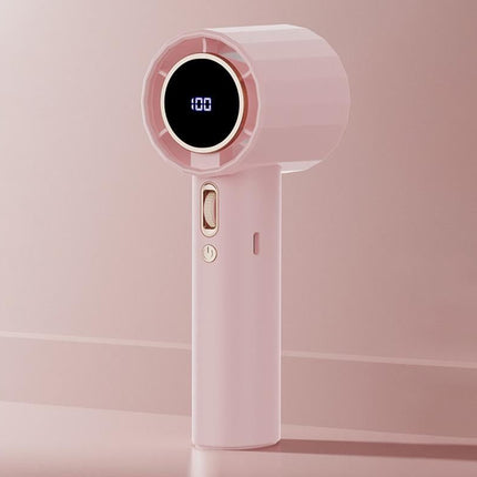 Portable Handheld Turbo Fan Windy Speed Adjustable Mini Personal Battery Operated Fan -Pink