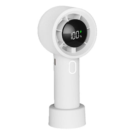 Portable Handheld Turbo Fan Windy Speed Adjustable Mini Personal Battery Operated Fan -White