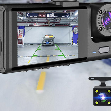 3 Channel Dash Cam Front and Rear Inside with 32GB SD Card 1080P Dash Camera Full HD 170 Degree Wide Angle Dashboard Camera