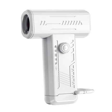 2-in-1 Electric Air Duster 130000 RPM Mini Blower with LED Light for Camping Home Car White