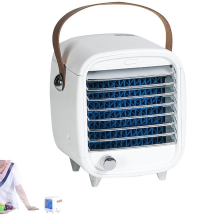 Portable Air Conditioner Fan 3 Speeds Cooling Humidifier Fan for Room Desk Bedroom Office Green