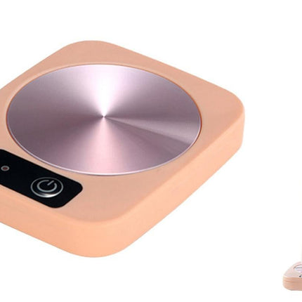 Electric Coffee Mug Warmer Milk Food Hot Plate Cup Warmer for Home Office Pink