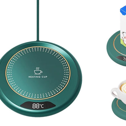 Electric Coffee Mug Warmer Milk Food Hot Plate Cup Warmer for Home Office Green