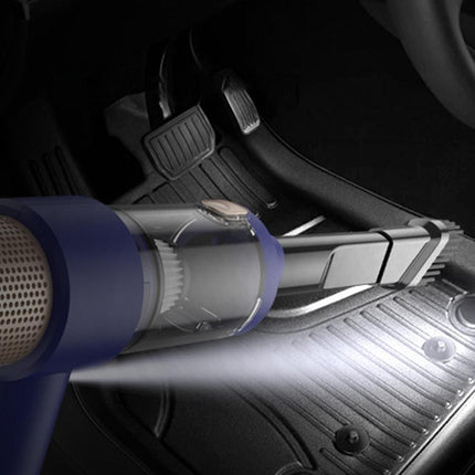 4-in-1 Handheld Car Vacuum Cleaner Portable Cordless Air Duster with LED Light for Car Home Office Blue