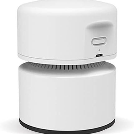 Mini Desktop Vacuum Cleaner Rechargeable USB Desk Sweeper for Home Office White