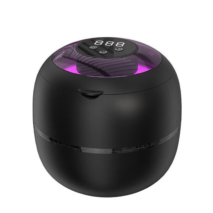 Ultrasonic Retainer Cleaner Machine 45kHz Ultrasonic Dentures Cleaner for Night Guards Braces Aligner Black