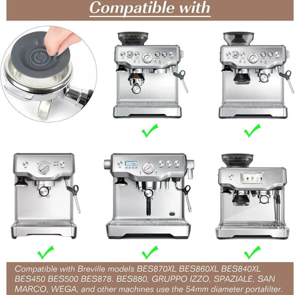 2-Piece 54mm Grey Coffee Machine Reverse Rinse Cleaning Tablet compatible with Breville 8/9