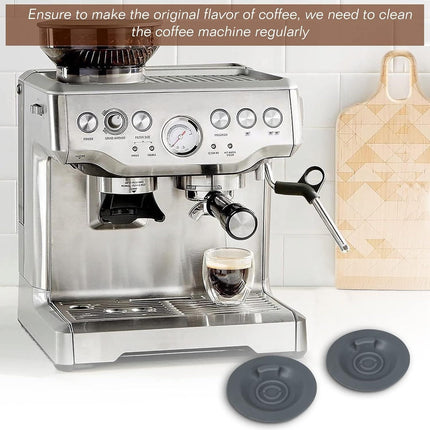 2-Piece 54mm Grey Coffee Machine Reverse Rinse Cleaning Tablet compatible with Breville 8/9