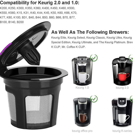 6 Pack Reusable K Cups For Reusable K CUP Coffee Filter Refillable Single