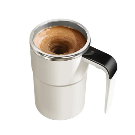 Electric Stirring Cup White 8x13.8cm 380ml with Temperature Display 1pc