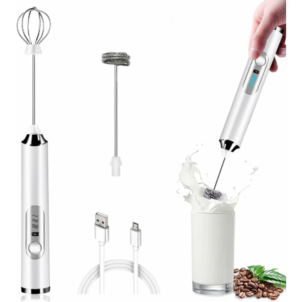 Milk Frother Handheld Electric Whisk Milk Foamer Coffee Frother Mixer Blender USB Mini Blender
