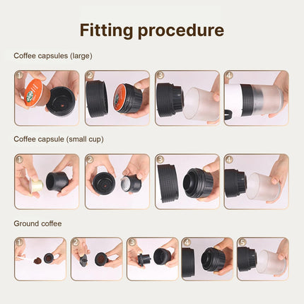 Portable Coffee Machine For Car Home Travel 3 In 1 Cordless Electric Coffee Maker Work