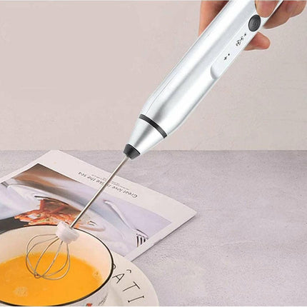 Rechargeable Electric Milk Frother 3-Mode Drink Mixer Egg Beater Blender Set 1Pc