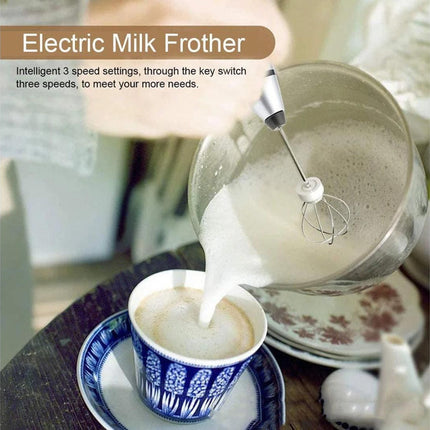 Rechargeable Electric Milk Frother 3-Mode Drink Mixer Egg Beater Blender Set 1Pc