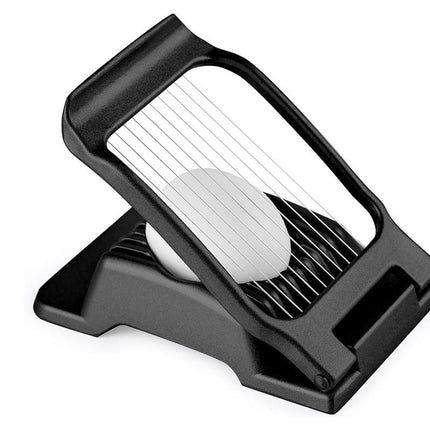 Aluminum Alloy Egg Slicer for Hard Boiled Eggs Strawberry Slicer for Salad-Black