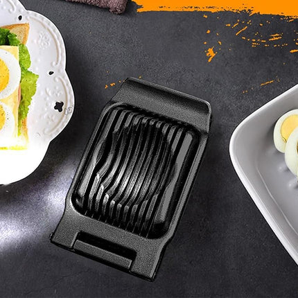 Aluminum Alloy Egg Slicer for Hard Boiled Eggs Strawberry Slicer for Salad-Black