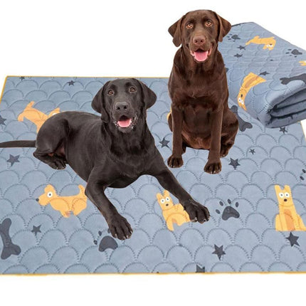 2Pcs Washable Pet Dog Training Pee Pad Reusable Absorbent Cushion Pet Pee Mat-Light Gray S