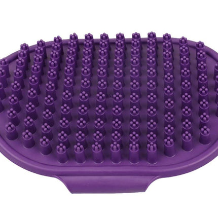 2 Pack Pet Grooming Brush Set Deshedding Double Sided Comb Massage Brush-Purple