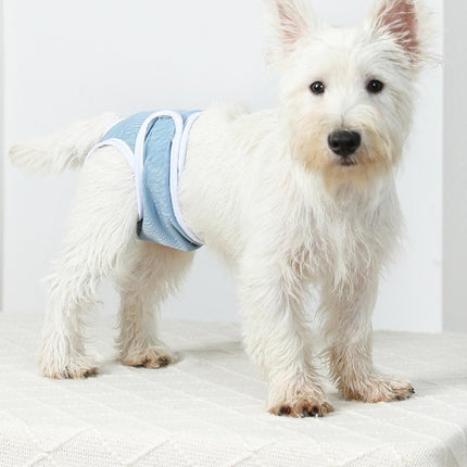 2pcs Dog Diapers Reusable Washable Nappy Wraps Panties for Pets Period Underpants-Blue XL