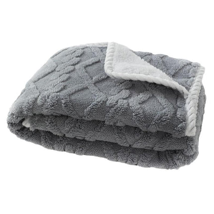 2pcs Pet Blanket for Couch Protection Water Resistance Cats Dogs Blanket for Furniture Protector-Grey M