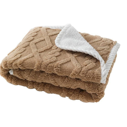 2pcs Pet Blanket for Couch Protection Water Resistance Cats Dogs Blanket for Furniture Protector-Khaki M
