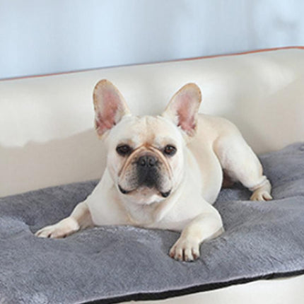 2Pcs Pet Blanket Self-Heating Bed Pad Cat Dog Self-Warming Cushion-Grey L