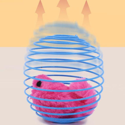 5Pcs Cat Spring Balls Toys Stretchable Rolling Balls Cat Spring Toys for Kitten