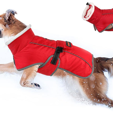 Dogcheer Dog Coat Reflective Dog Snow Jacket for Small Medium Large Dogs -Red M