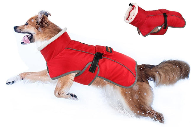 Dogcheer Dog Coat Reflective Dog Snow Jacket for Small Medium Large Dogs -Red M