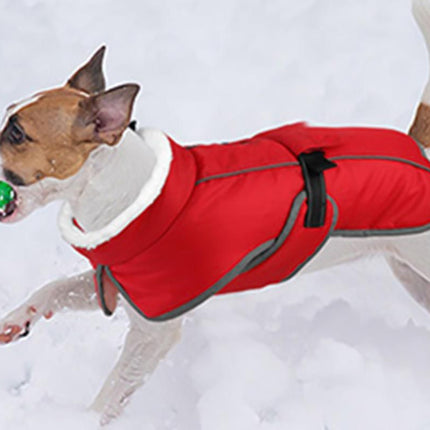 Dogcheer Dog Coat Reflective Dog Snow Jacket for Small Medium Large Dogs -Red M