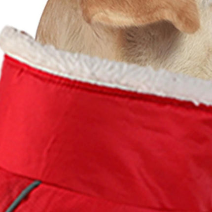 Dogcheer Dog Coat Reflective Dog Snow Jacket for Small Medium Large Dogs -Red L