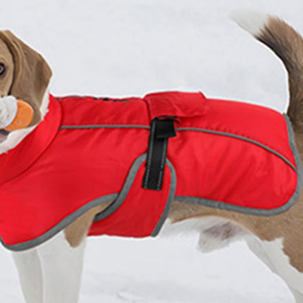 Dogcheer Dog Coat Reflective Dog Snow Jacket for Small Medium Large Dogs -Red L