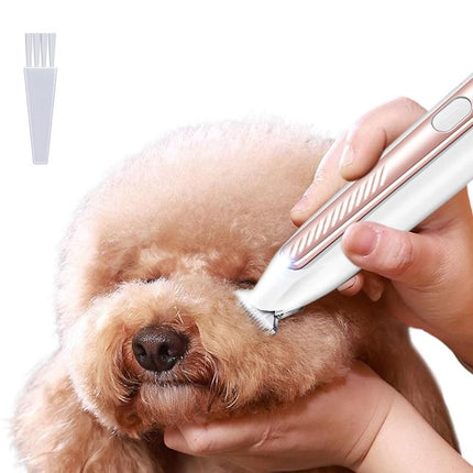 Dog Paw Trimmer with LED Light Low Noise Dog Grooming Clippers for Paws Eyes Ear
