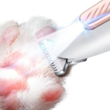 Dog Paw Trimmer with LED Light Low Noise Dog Grooming Clippers for Paws Eyes Ear