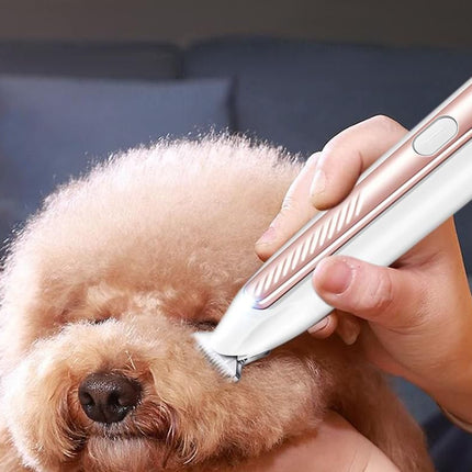 Dog Paw Trimmer with LED Light Low Noise Dog Grooming Clippers for Paws Eyes Ear
