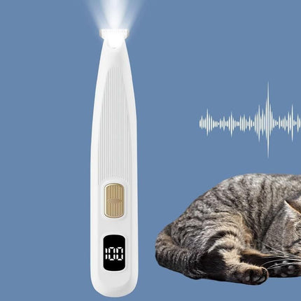 Electric Dog Paw Trimmer Digital Display Dual Speed Pet Groomer-White